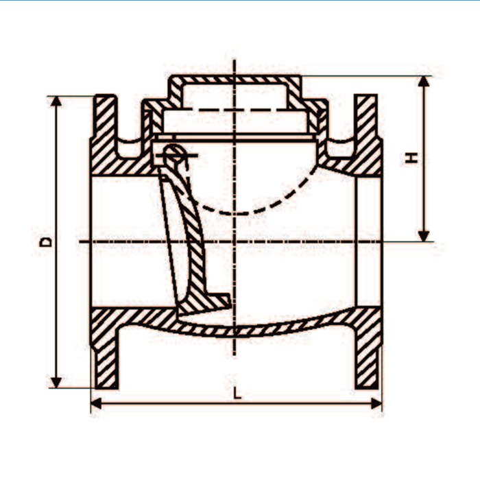 Professional design low price brass flange check valve H44W-16T