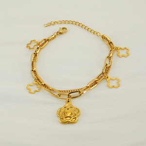 Zogxin Fashion Charm Bracelets For Women 18K Plated Stainless Steel Heart Star Elephant Anchor Pendant Jewelry Gift - Product Image 4