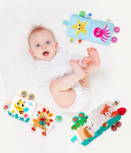 Grappige Kinderen Schattige Dieren Stijl Stof Zintuiglijke Boeken Baby Boeken