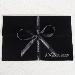 Рекламный Черный Бархатный Чехол-конверт для сумочки с логотипом на заказ, ювелирный подарок, костюм, кошелек, футболка, упаковка, бархатный пылезащитный мешок - Product Image 2