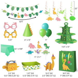 Xieli <strong>Dinosaur</strong> <strong>Birthday</strong> <strong>Party</strong> Supplies Kids <strong>Birthday</strong> <strong>Party</strong> Decoration Set - Product Image 6