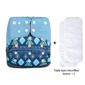 Pañales de tela lavables reutilizables ecológicos bolsillo impresos al por mayor impermeable PUL talla única ajustable 3D Prevención de fugas - Product Image 2
