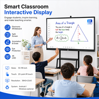 Tableau blanc interactif intelligent à écran tactile, écran Android IPS avec CMS intégré 2.1 pour l'éducation et les réunions