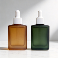 Flacon compte-gouttes en verre OEM personnalisé de 50 ml avec compte-gouttes hermétique pour sérum nettoyant visage, marque privée, soins personnels haut de gamme