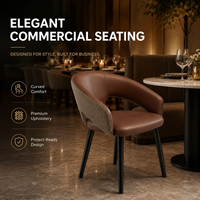 Chaise de salle à manger moderne de style tubulaire, rembourrée, dossier incurvé gris, pieds effilés, pour hôtel et restaurant