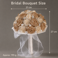 Buket Pengantin Buatan dari Mawar Putih dan Hydrangea, Bunga Genggam untuk Pesta, Dekorasi Rumah, Hadiah Hari Valentine dan Hari Ibu