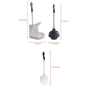 Commerciële Plastic Huishoudelijke Toilet Plunjer En Kom Borstel Combo Voor Wc Badkamer Wc Schoonmaken Nr. 7501 - Product Image 5