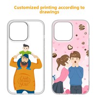 Coque souple transparente entièrement enveloppante texturée et étanche pour 13 Pro/15/14/17 avec moulage par injection, couleur unie, design simple