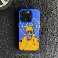 Funda IMD de piedra plateada para iPhone 16 Pro Max 15 14 13 12 Plus, funda para teléfono móvil con Isla con agarre de teléfono de Material de PC incluido