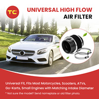 Filtro in gomma universale da 76 mm (3 pollici) per aspirazione aria turbo, valvola bypass a induzione forzata, filtro a morsetto ad alto flusso