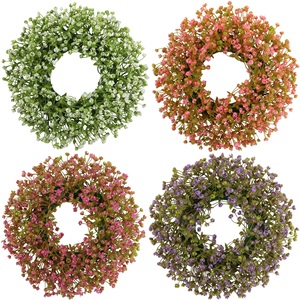 <strong>Wall</strong> Hanging <strong>Fake</strong> <strong>Flower</strong> Arrangement Artificial <strong>Flower</strong> Gypsophila Babys Breath <strong>Flower</strong> Artificial Wreath for Wedding Hotel Decor - Product Image 5