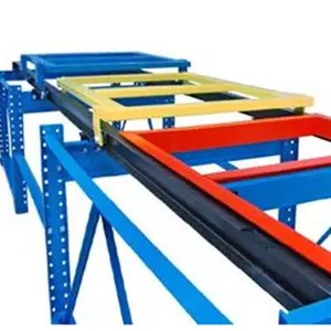 EBILTECH Metal Inclined Rail Safety Design Warehouse Storage Steel Push Back Racking System