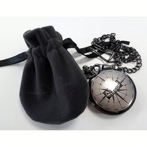 Nouvelle Arrivée Montre de Poche Rétro à Double Face Argent Noir Or Quartz Lisse avec Longue Chaîne – Le Meilleur Cadeau pour Hommes et Femmes - Product Image 5