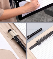 Carpeta Portadocumentos de Cuero PU Premium con Logotipo Personalizado, Portafolio de Negocios, Carpeta de Archivos, Presentador de Cheques con Tarjetero