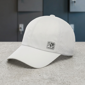 Thereoface Gorra de béisbol blanca de 6 paneles, transpirable, ajustable, deportiva, para adultos, protección solar, para primavera y verano, para exteriores - Product Image 2