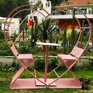 Balanço de metal para pátio, bancada moderna e simples para móveis ao ar livre de luxo jardim pátio