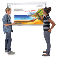 Tableau blanc interactif intelligent LED de 110 pouces UHD 3840x2160 16:9 avec fonction tactile stylo/doigt pour l'enseignement