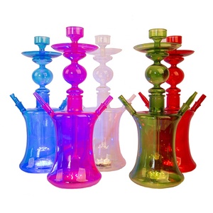 Vidrio fino patrón de vidrio cilíndrico de alta calidad delicado translúcido colorido <span class=keywords><strong>hermanos</strong></span> juntos Shisha hookah - Product Image 3
