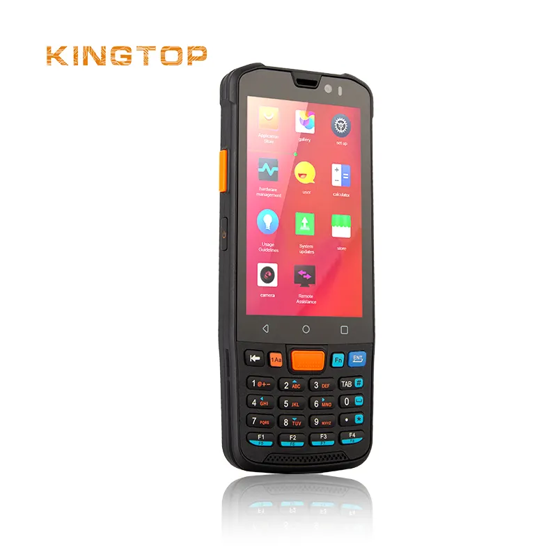 KINGTOP pemindai kode batang Android, kekuatan kasar PDA 4G LTE ponsel NFC PDAS