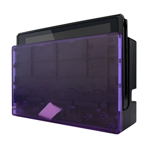 EXtremeRate ชุดเปลี่ยนฝาครอบใสสีม่วงแบบกำหนดเองสำหรับแท่นชาร์จ Nintendo Switch - Product Image 4