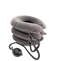 Attelle de soutien cervicaux gonflable en PVC avec tissu floqué FSPG, réglable, pour traction et massage du cou