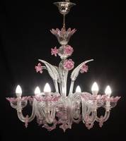 Lustre suspendu en verre de Murano fait main, élégant et décoratif, pour hôtel, maison, salon