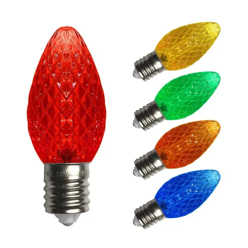 Outdoor 110v 0.5w C7 E12 Faceted Replacement Led Light Bulbs