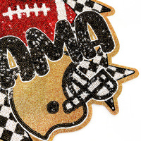 Patch en tissu grand format brodé lumineux en cuir de football pour le jour du match, à faire soi-même, fabriqué en Chine