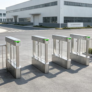 Torniquete de puerta batiente personalizado de fábrica, bidireccional, antipinzamiento, control de acceso de seguridad, lector RFID, barrera de puerta batiente de acero inoxidable SUS304 - Product Image 6