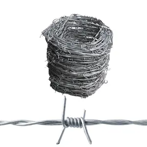 Alambre De Pua Twisted Barbed Wire Galvanized Barbed Wire to Brazil Galvanized Steel Electric Fence Wire 1.6mm Highway Road 1ton