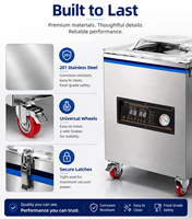 Machine d'emballage sous vide industrielle commerciale électrique automatique en acier inoxydable à chambre unique avec contrôle numérique du film