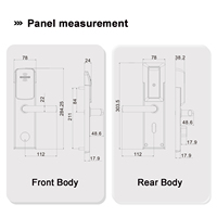 Serrure de porte en bois en acier inoxydable avec RFID, carte mémoire, carte intelligente, clavier et clé mécanique SDK pour système de contrôle d'accès domestique