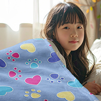 Couverture Polaire Tricotée Lumineuse Noël et Fêtes, 100% Polyester, Douce, pour Enfants, Cadeau d'Anniversaire, Vente en Gros, OEM