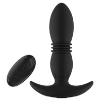 Ot-juguete anal de silicona para adultos, VIBRADOR ELÉCTRICO telescópico, tapón anal vibratorio recargable