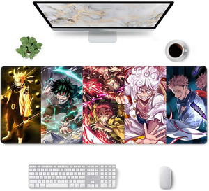 Tapis de souris de jeu Demon Slayer de haute qualité, personnalisable, grand tapis d'ordinateur compatible avec Kimetsu No Yaiba, sublimation - Product Image 6