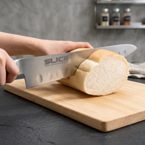 Cuchillo de Chef Seki Japan Wave Blade de 21 cm, Hoja Entera, Acabado Satinado, Mango de Plástico, Borde Dentado, Apto para Lavavajillas |   Panadería - Product Image 3