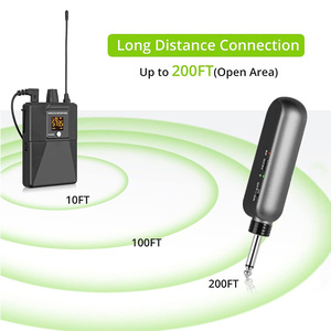 Xách tay không dây Lavalier mic tai nghe Mic phỏng vấn mic 50 kênh mini Micro không dây hệ thống cho DSLR máy ảnh, PA Loa - Product Image 4