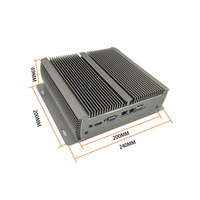 Ordinateur industriel en boîtier sans ventilateur EVUC à faible consommation d'énergie, compatible OEM/ODM, avec processeur Intel Core i5 4210U/i5 10210U, en stock