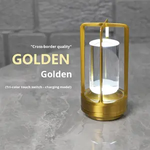 Lámpara <span class=keywords><strong>de</strong></span> Mesa LED Moderna, Totalmente <span class=keywords><strong>de</strong></span> Aluminio, con Control Táctil, Recargable por USB, Regulable, Funciona con Batería, para Camping <span class=keywords><strong>y</strong></span> Mesita <span class=keywords><strong>de</strong></span> <span class=keywords><strong>Noche</strong></span> - Product Image 6