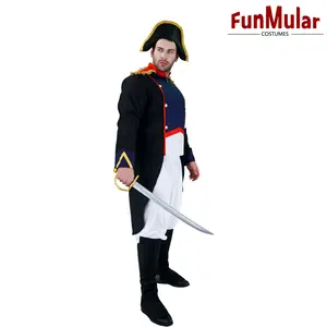 Funmular Herren Napoleon Französischer Kaiser General Ritter Kostüm Halloween Dress Up Kostüm