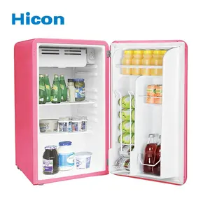 Hicon 새로운 디자인 retro 개인적인 작은 냉장고 전기 냉장고 90L 110V/220V-240V 세륨, EMC, RoHS