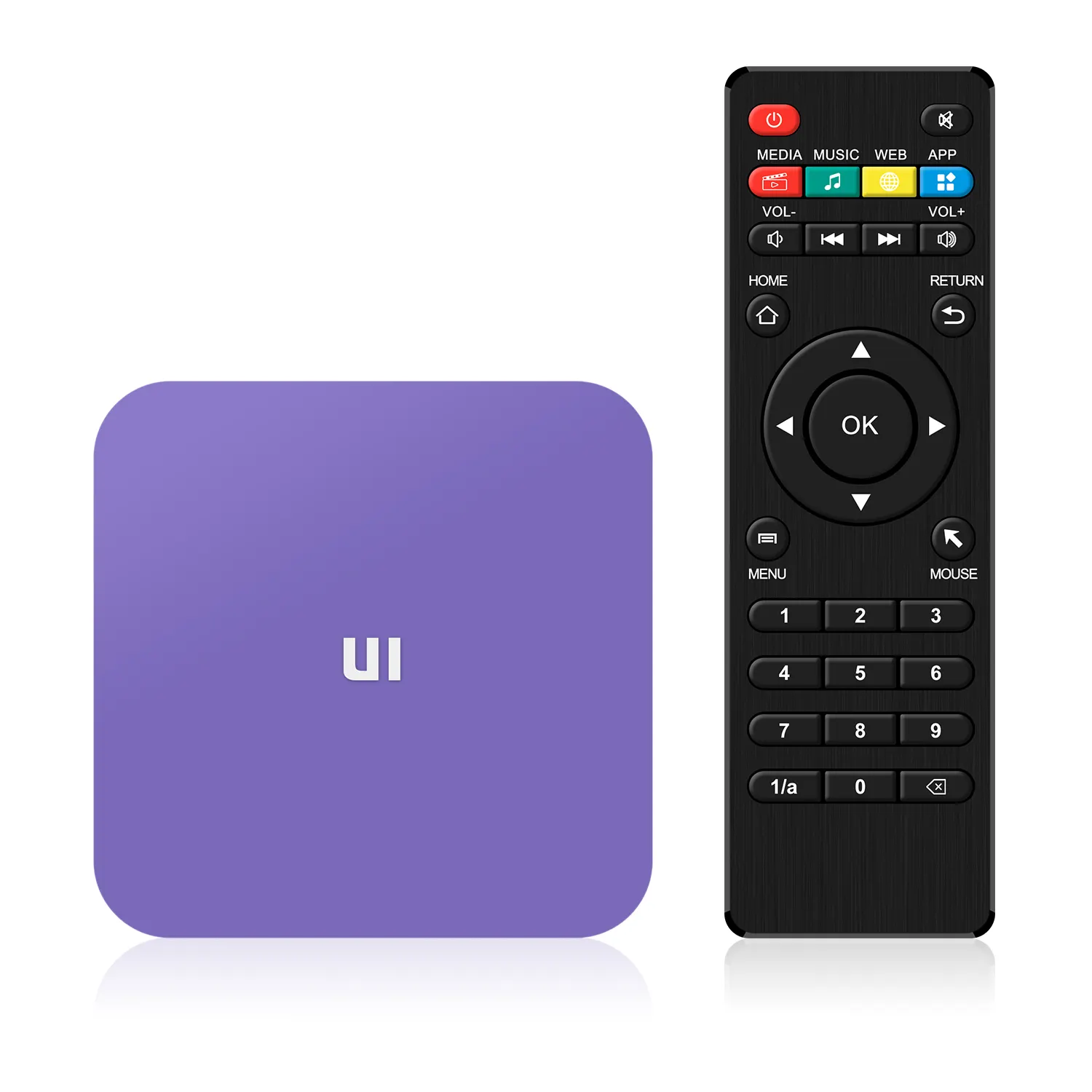 U1 Android TV box 2.4G wifi 100M LAN 8K Android 9.0 Smart tv box support media play APK free download Android TV box