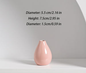 Florero de cerámica Para decoración del hogar, Jarrones floreados personalizados en azul, rosa y blanco Para decoración del hogar - Product Image 5