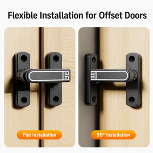Glow-in-the-<strong>Dark</strong> Modern Zinc Self-Locking Lever Latch Lock Any-Angle Free Stop Height Adjustable Flat Corner Screw Mount - Product Image 5