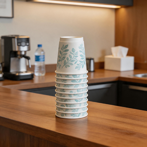 Gobelets à café, bubble tea et expresso en papier biodégradable à double paroi avec logo personnalisé pour boissons chaudes - Product Image 1