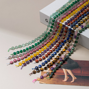 Đá Quý Tự Nhiên Mặt Hạt Handmade Mặt Đồng Xu Hình Dạng Hạt 8Mm Đá Quý Phẳng Vòng Hạt Đối Với Trang Sức Thủ Công Làm - Product Image 3