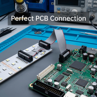 Cable plano IDC de precisión 10P con paso de 2.54mm, conector hembra 2x5, arnés de cableado para programación JTAG AVR ISP