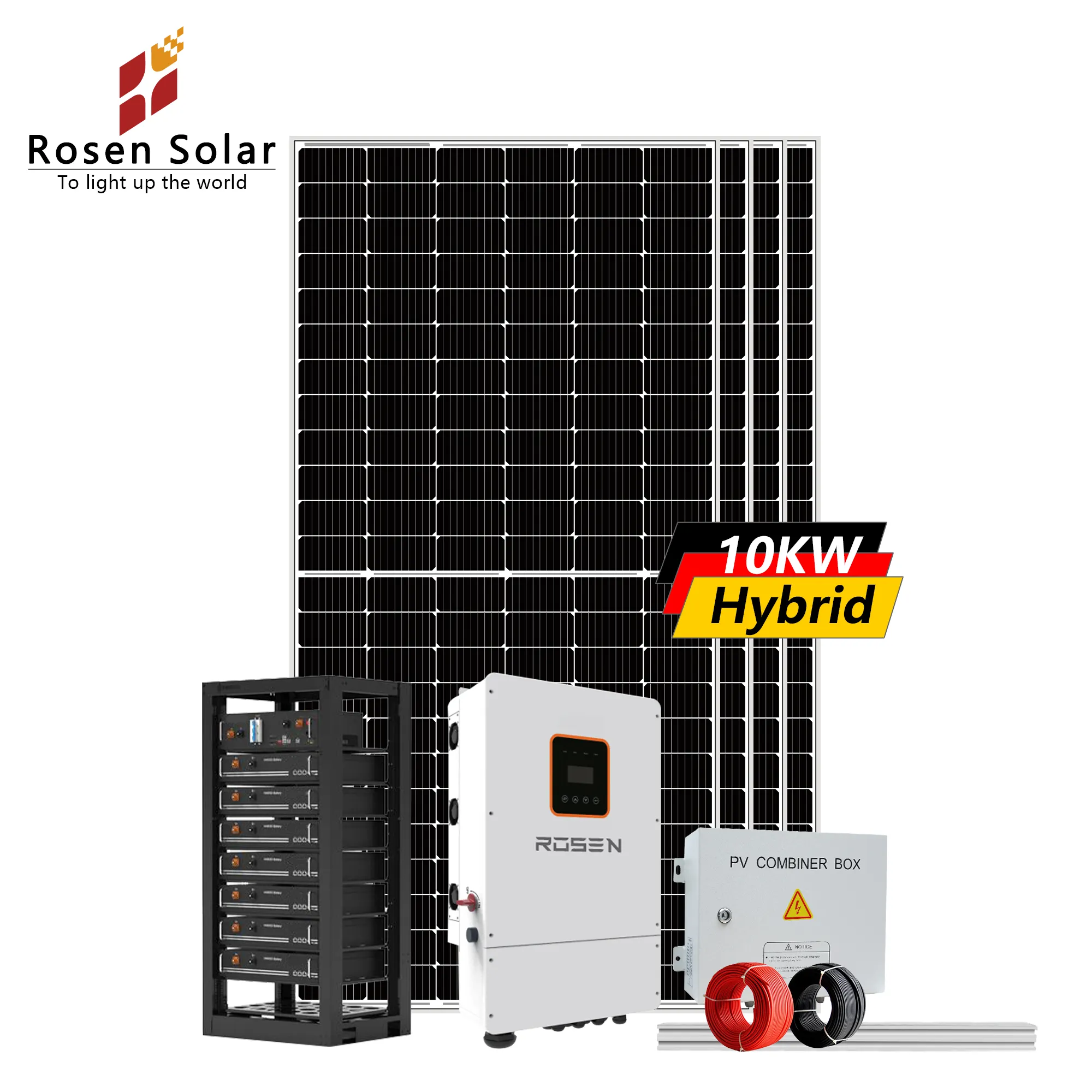 Sistema de energía solar para el hogar, estructura de montaje de panel solar de 10kw