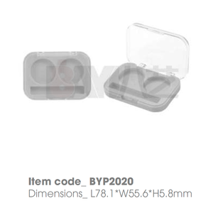 Estuche Cosmético Transparente Compacto Doble con Tapa Abatible, Personalizable con Logotipo y Marca Privada, Venta al Por Mayor - Product Image 1