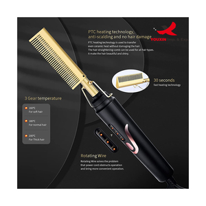 Plancha de Pelo Portátil FENGFLY de Bajo Precio para Viajes, Cepillo Alisador de Barba Anti-Escaldaduras, Plancha de Pelo de Alta Calidad - Product Image 4